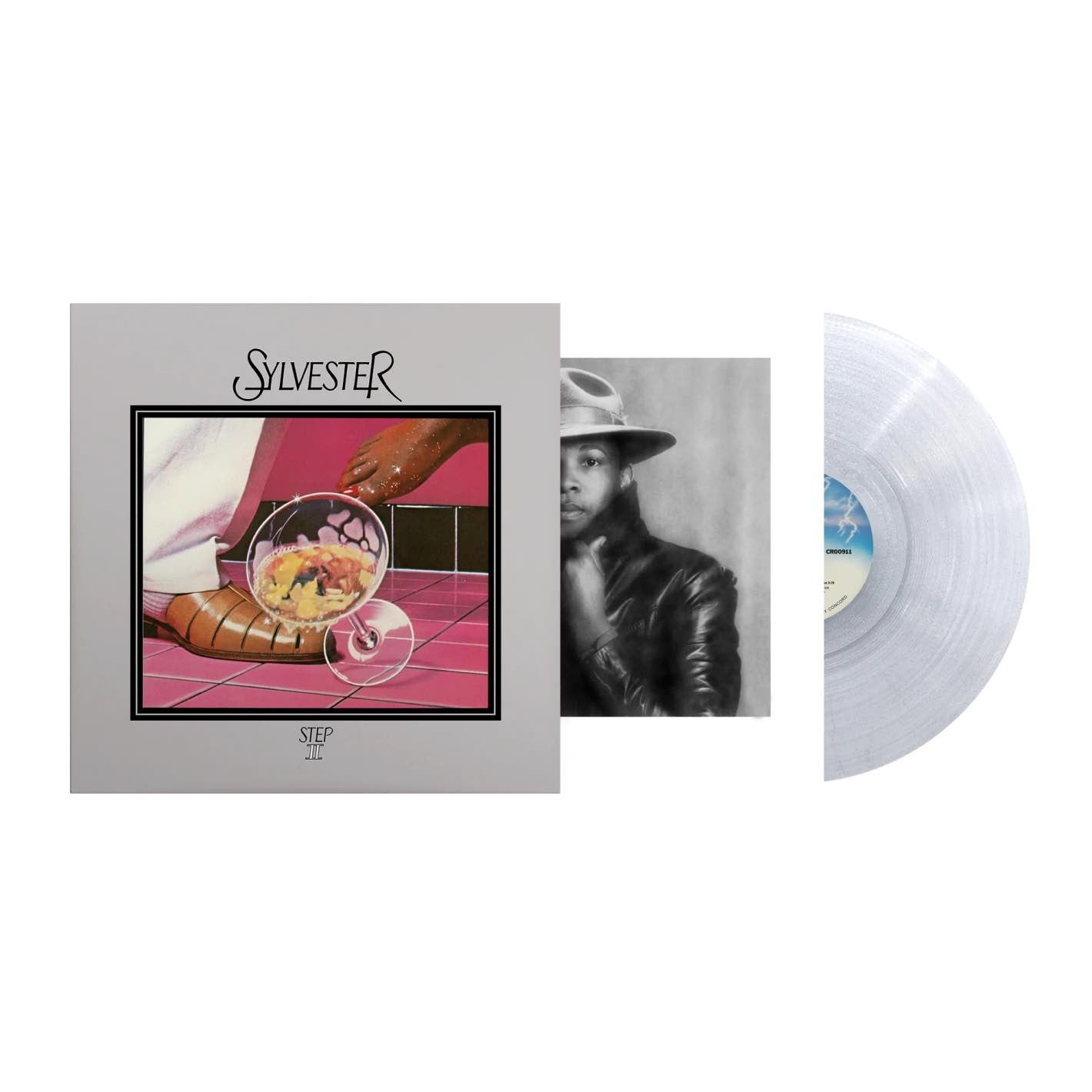The Sylvester Step II Clear Glitter Disco Ball Vinyl is available to purchase from Queer Records.