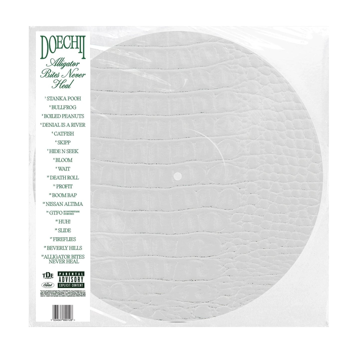 The Doechii Alligator Bites Never Heal Picture Disc Vinyl is available to purchase from Queer Records.